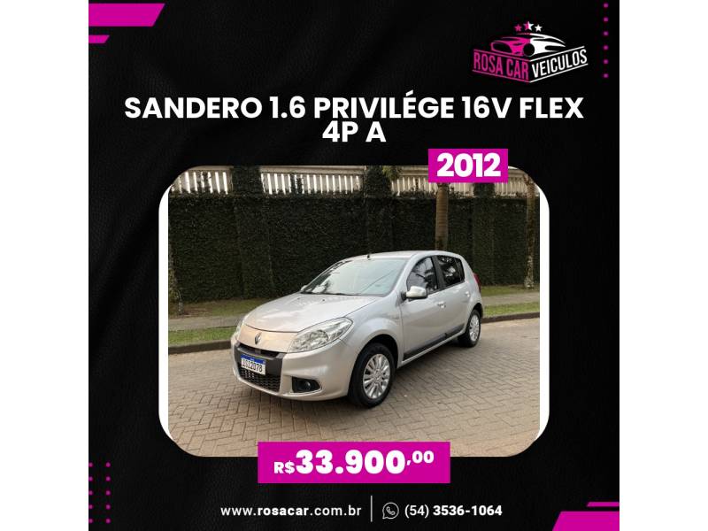 RENAULT - SANDERO - 2011/2012 - Prata - R$ 33.900,00