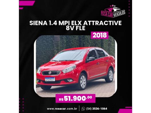 FIAT - GRAND SIENA - 2018/2018 - Vermelha - R$ 51.900,00